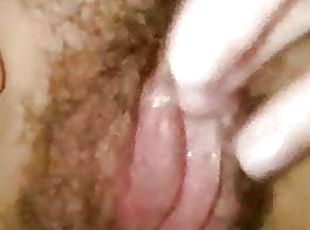 Milf masturbates her pussy
