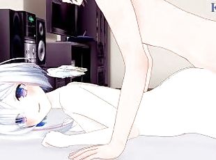 Amane Kanata and I have intense sex in the bedroom. - VTuber Hentai