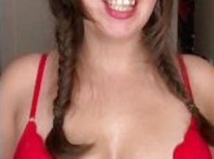 TikTok girl flashes boobs