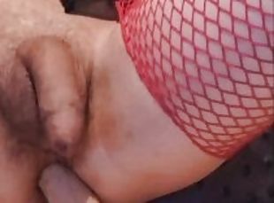 Ride in Red Fishnets