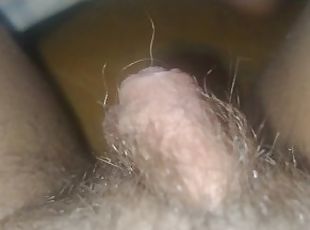 Extreme close up on my huge clit head pulsating