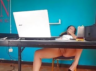 camera in the office No panties secretary Nude secretary