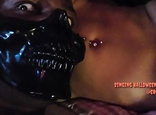 "swinger", Perempuan afrika, Zakar besar, Pasangan, Menusuk, Biseksual, Zakar, Halloween