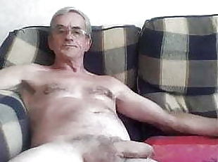 Sexy older daddy masturbates and cums