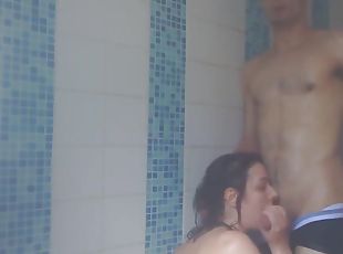 Banhos, Orgasmo, Amador, Pénis grande, Adolescente, Hardcore, Casal, Pov, Chuveiro, Morena