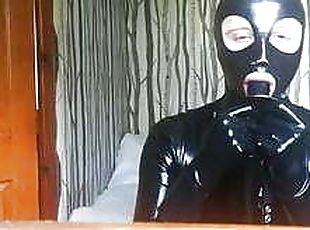 Latex Rubber Hood &amp; Gag Layering (1 of 3)