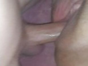 I filled her fat pussy with pee and a creampie.
