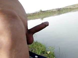 Indian men playing with big cock_big dick in Outdoor