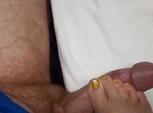 BBW Stomping on Hubby's Hard Throbbing Cock, pt 2/3