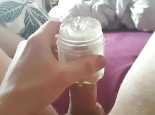 Using fleshlight masturbating  hard cock