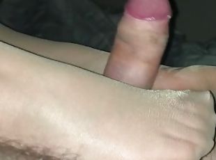 Late night nylon footjob