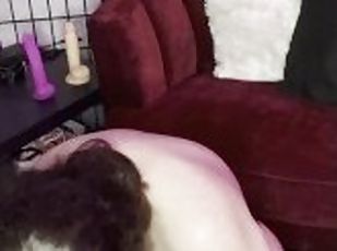 Hotwife tries new dildo out for the first time and cums hard