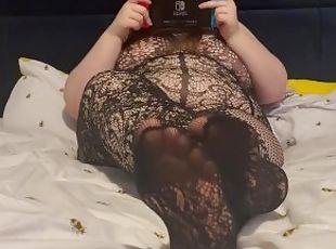 Ignore POV by goddess in fishnet bodystocking