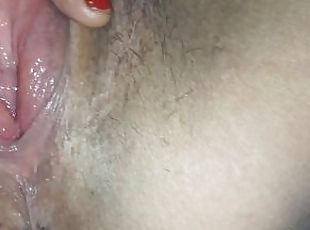 First time double orgasm for big hairy old milf pussy