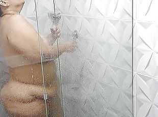 Big ass of beautiful bbw in the shower