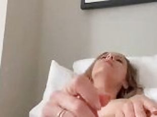 Married MILF masturbating on my step son's bed