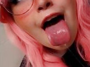 Here are all the ahegao snaps I tease my stepbro with... Would you fuck me if I was your stepsis?