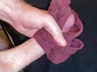 Stealing step sister’s panties and COVERING them! (HUGE load!)