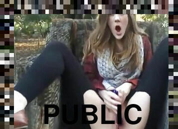 Omg she is squirting in public!