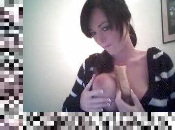 Incredible pornstar eats eclair on webam