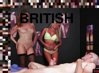 British voyeur babes in lingerie watch old man jerks