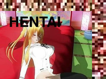 masturbation, orgasme, chatte-pussy, ados, blonde, anime, hentai, 3d