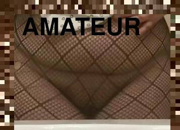 chatte-pussy, amateur, belle-femme-ronde, joufflue, bas, résille, danse, fétiche, solo