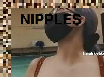 Hard Nipples at Public Pool