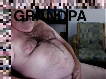 Grandpa cum on cam