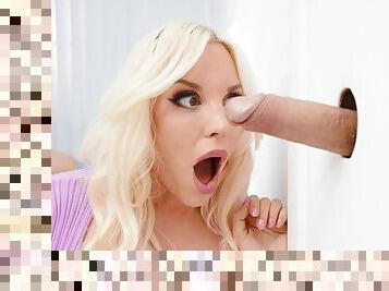Gloryhole leads busty mommy to insane porn moments