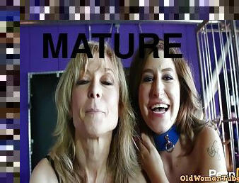 Nina Hartley and girlfriend - mature lesbian sex