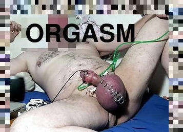 Orgasm with a bulging sack!