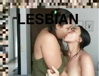 Lesbian sex with scissors and pinking the click