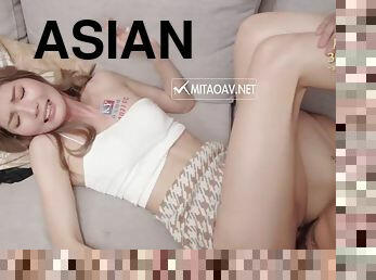 Asian lustful wench stimulant sex video