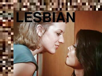 berambut, lesbian-lesbian, antik, klasik