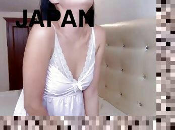 Japan cute babe orgasming on webcam show