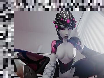 Overwatch Widowmaker soft cowgirl fuck in the gym