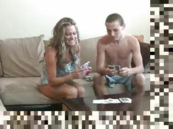 Strip poker with son