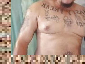 mandi, berambut, besar-huge, mastubasi, penis-besar, homo, sentakkan, fetish-benda-yang-dapat-meningkatkan-gairah-sex, mandi-shower, seorang-diri