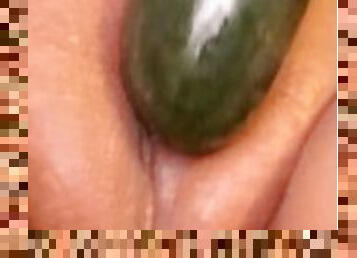 Rubbing My Pussy With Cucumber