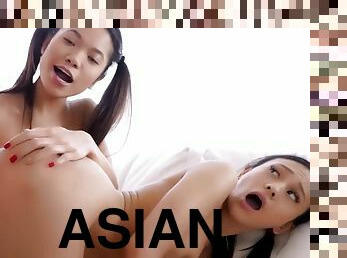 asiatisk, store-patter, pikslikkeri, udløsning, kæmpestor-pik, teenager, japans, trekanter, kinesisk, lille-tiny