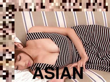 asiático, tetas-grandes, babes, japonés, durmiendo, mona, bonita, pechugona