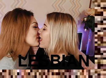 lezbijka, poljubljanje, spletna-kamera, pohabljeno, luštno, čudovito