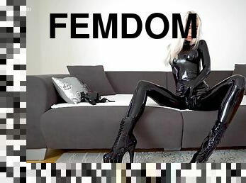 store-patter, milf, fødder, blond, fetish, latex, solo, femidom