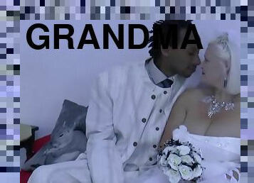 Grandma Bride Suck Black Male Stick - Interracial Intercourse