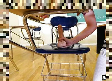 Dillion harper is riding dildo in the classroom