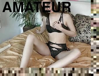 mastürbasyon-masturbation, amatör, anal, oyuncak, yatak-odası, tek-kişilik