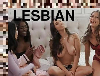 Exciting lesbian copulate all of her friends