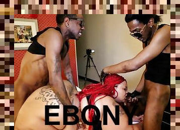 SSBBW ebony hard gangbang video