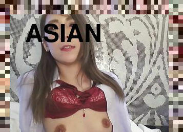 asiático, pezones, delgada, adolescente, hardcore, japonés, adolescente-asiático